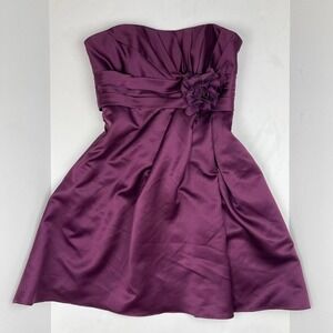 Y2K Fairy Sweetheart Party Dress in Purple VTG Short Strapless Women's Small